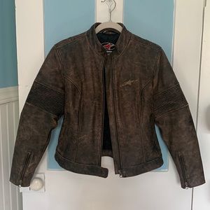Alpinestars Moto Harley Brown Leather Jacket